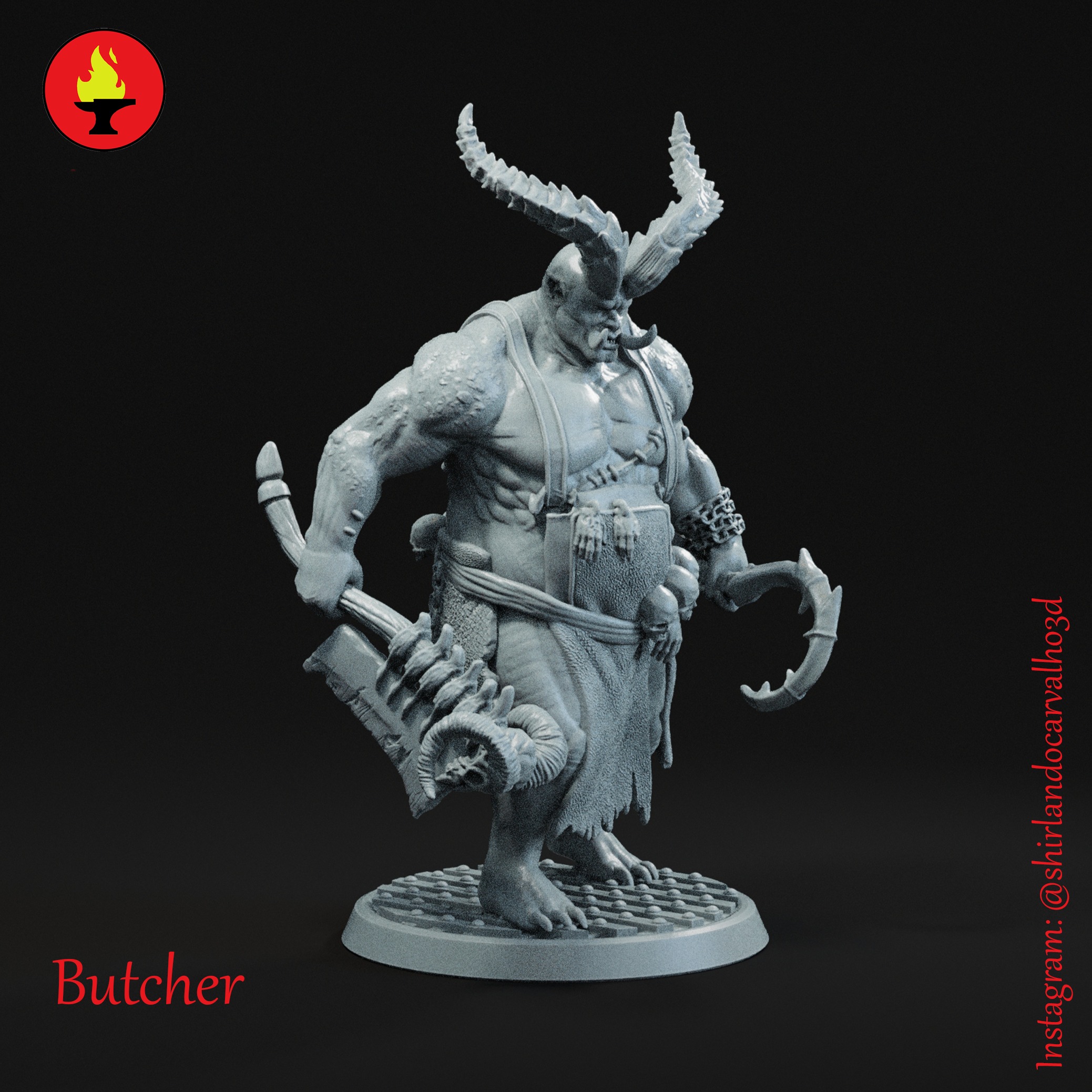 Butcher 3D print model_1
