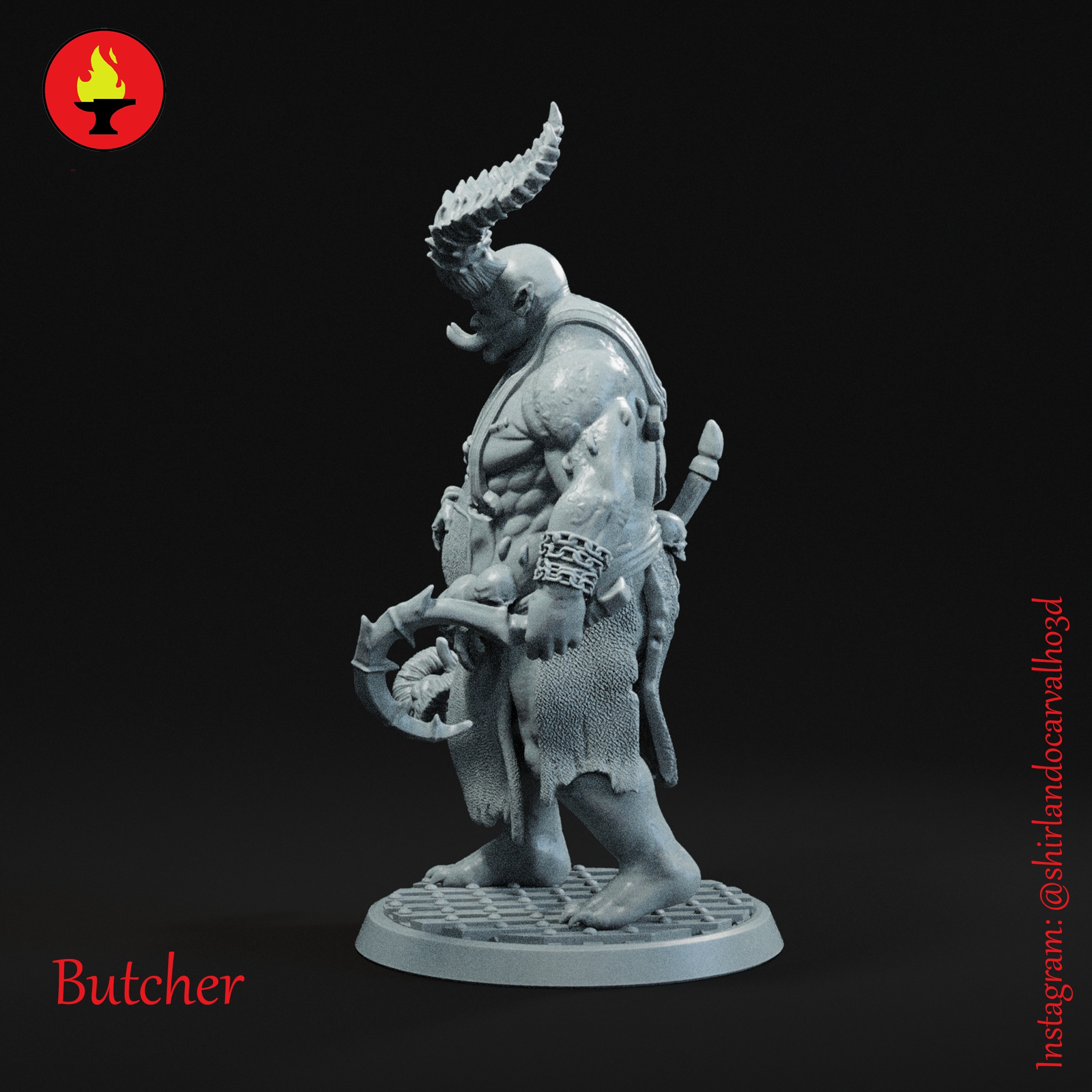 Butcher 3D print model_6
