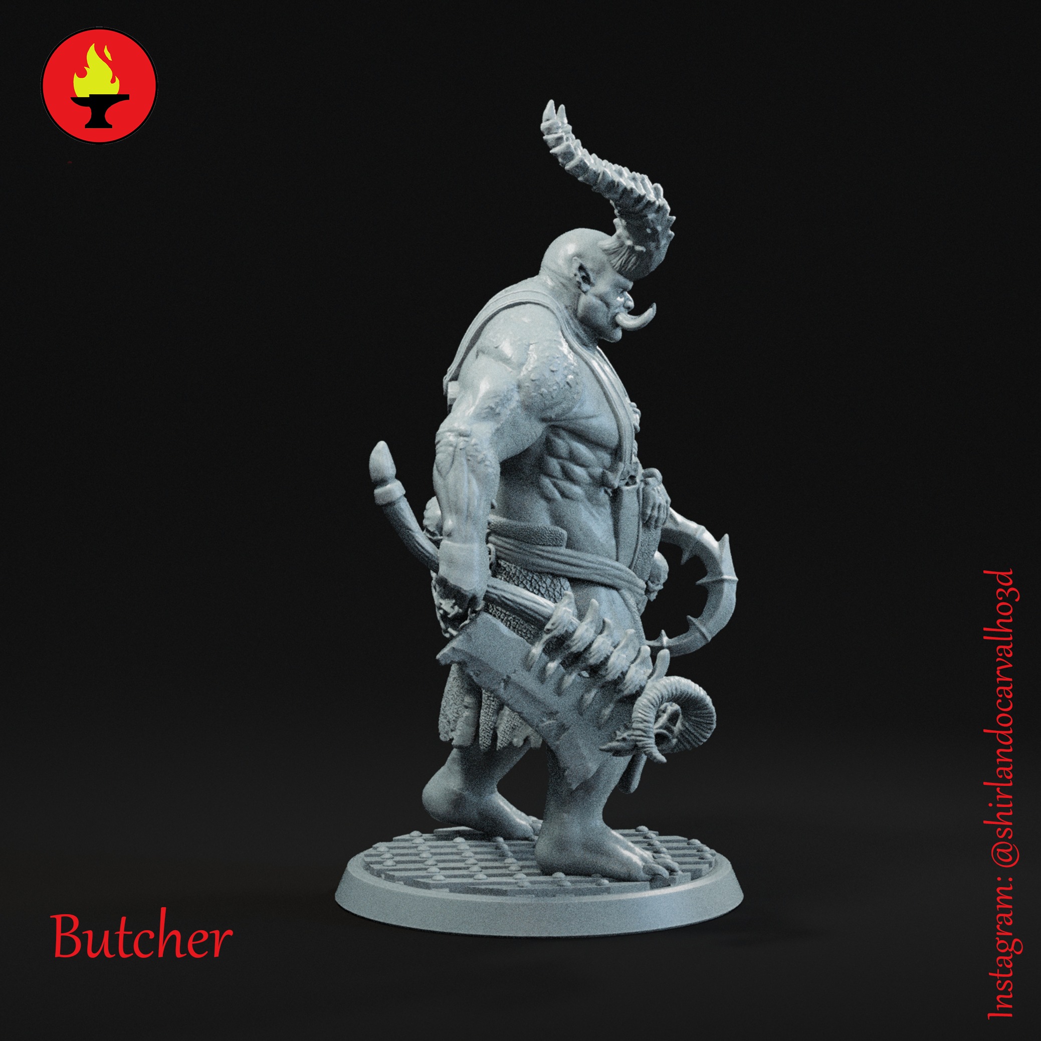 Butcher 3D print model_2