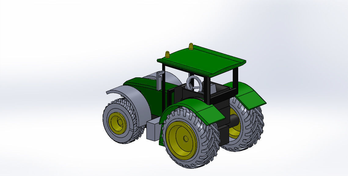 Jondere tractor 3D print model_1