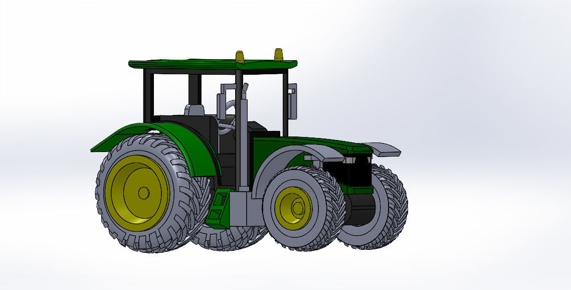 Jondere tractor 3D print model_3
