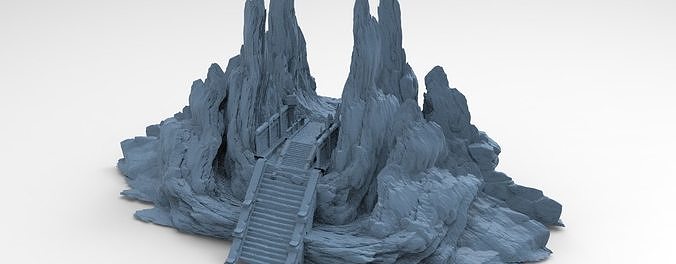 Tutankhamun pharaoh Mountain 3D model