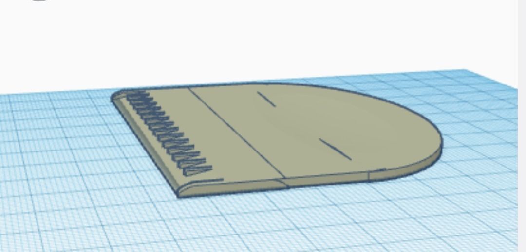 card scraper own design 3D print model_2