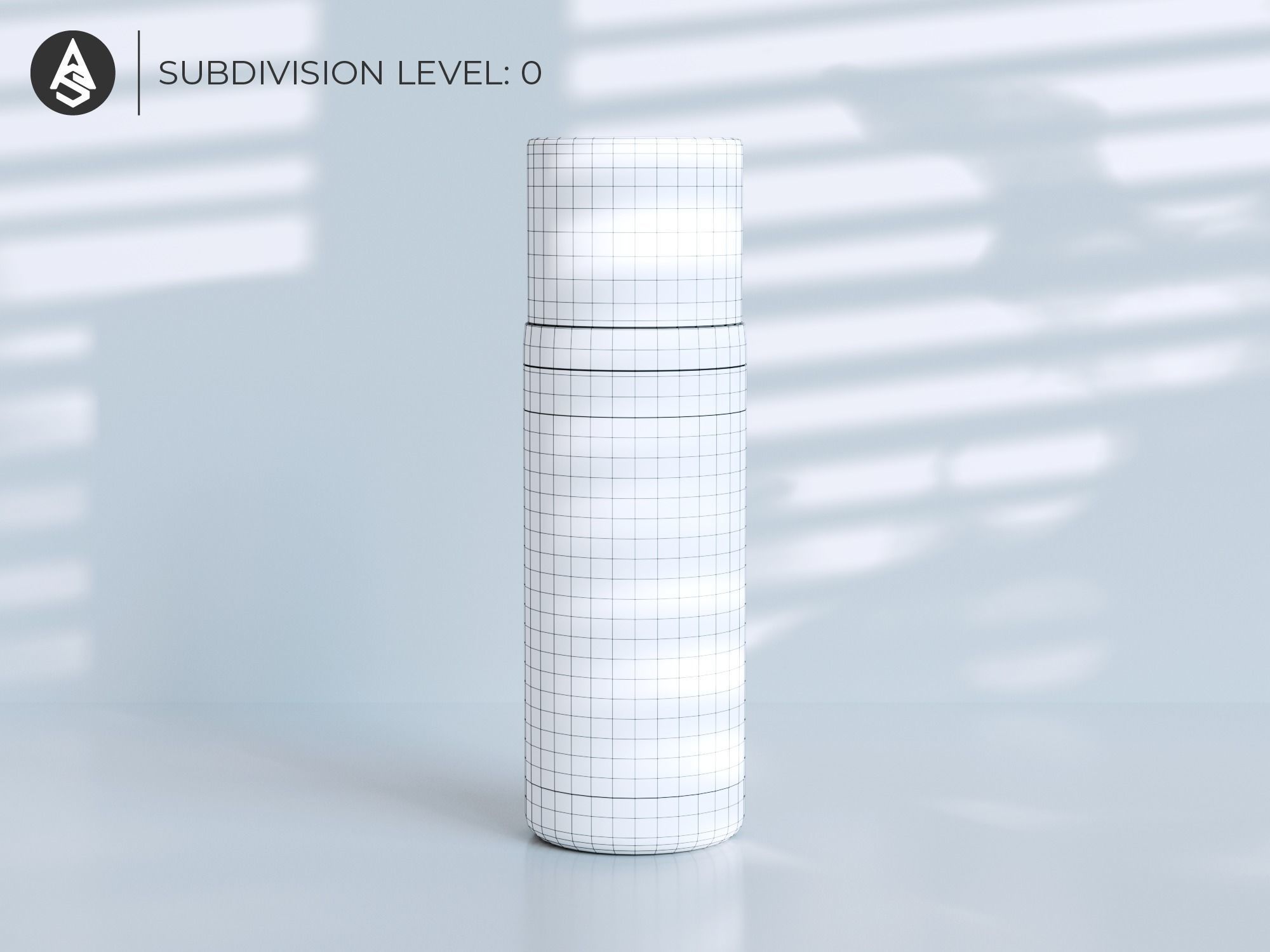 Purifying Foaming Facial Cleanser Low-poly 3D model_1