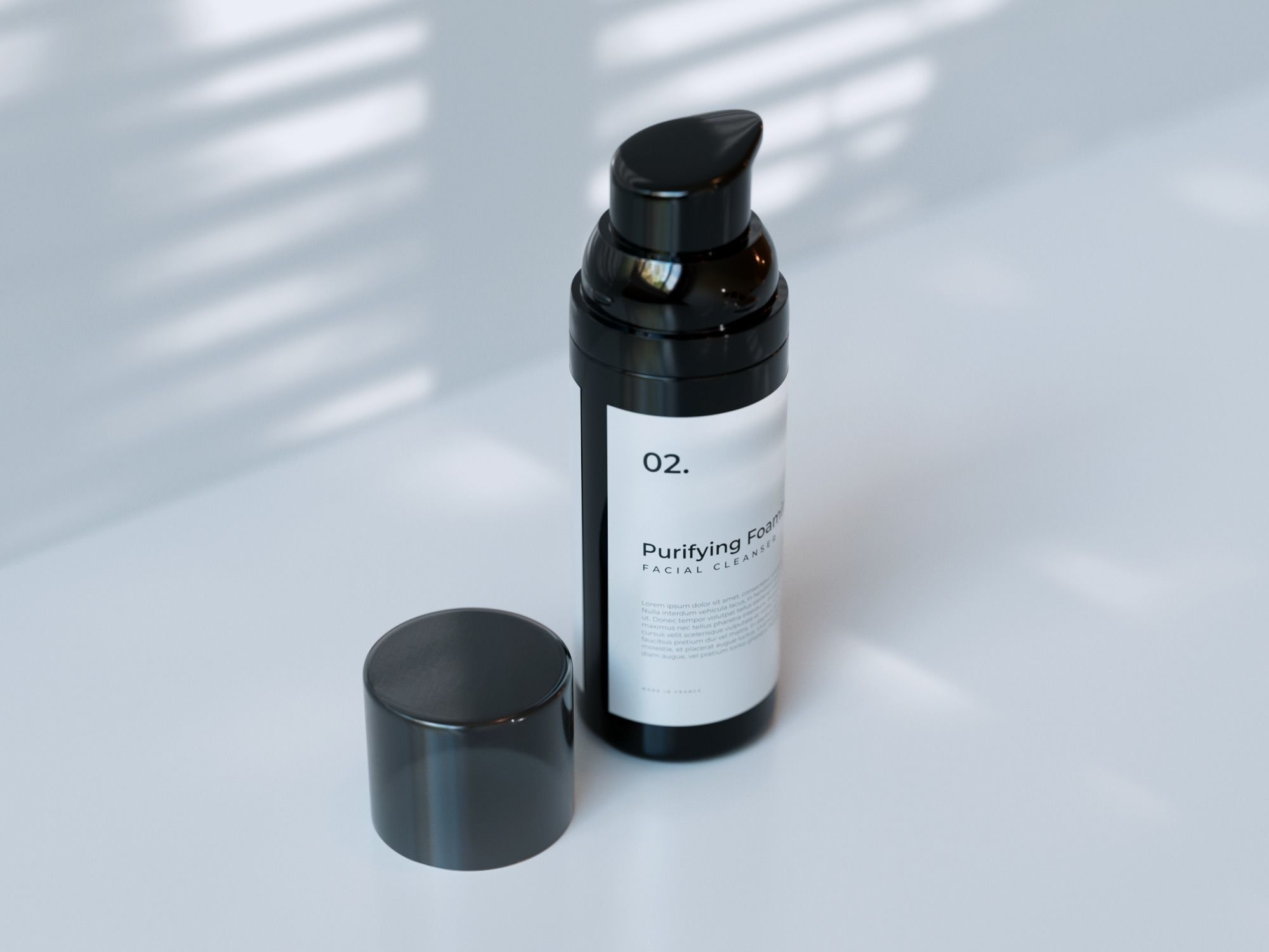 Purifying Foaming Facial Cleanser Low-poly 3D model_10