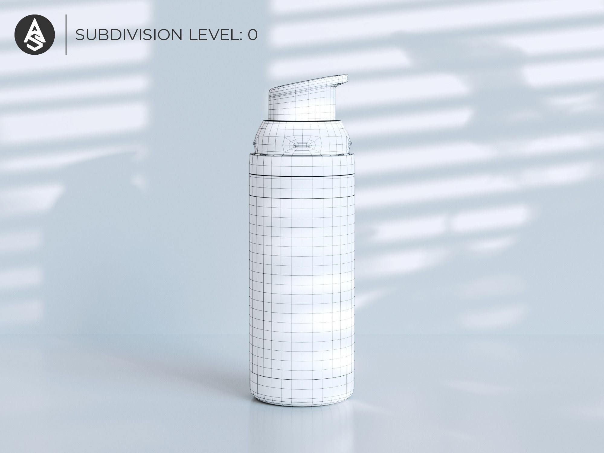 Purifying Foaming Facial Cleanser Low-poly 3D model_2