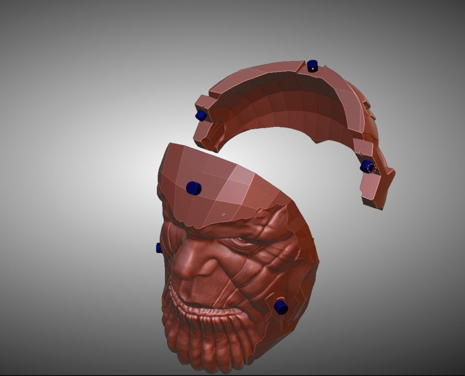 Thanos helmet with face Avengers Infinity War cosplay 3D print model_1