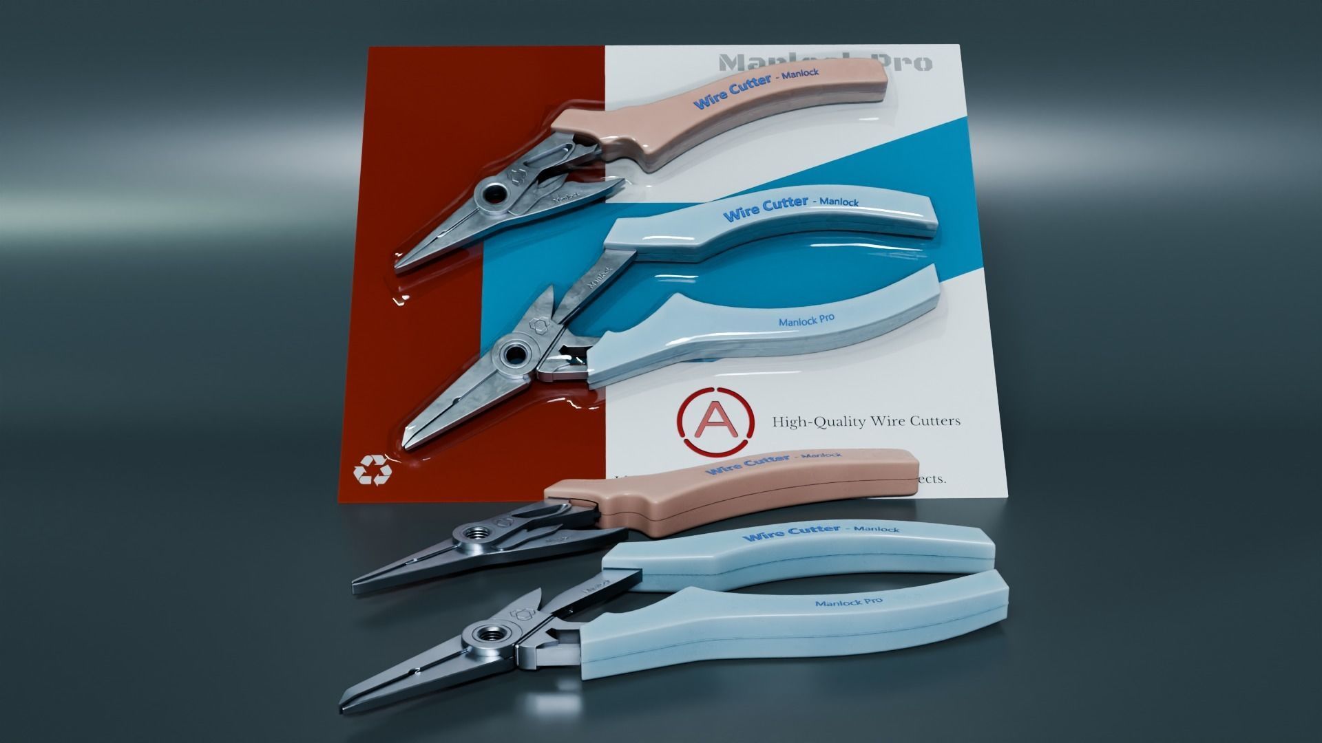 Wire Cutters Low-poly 3D model_2