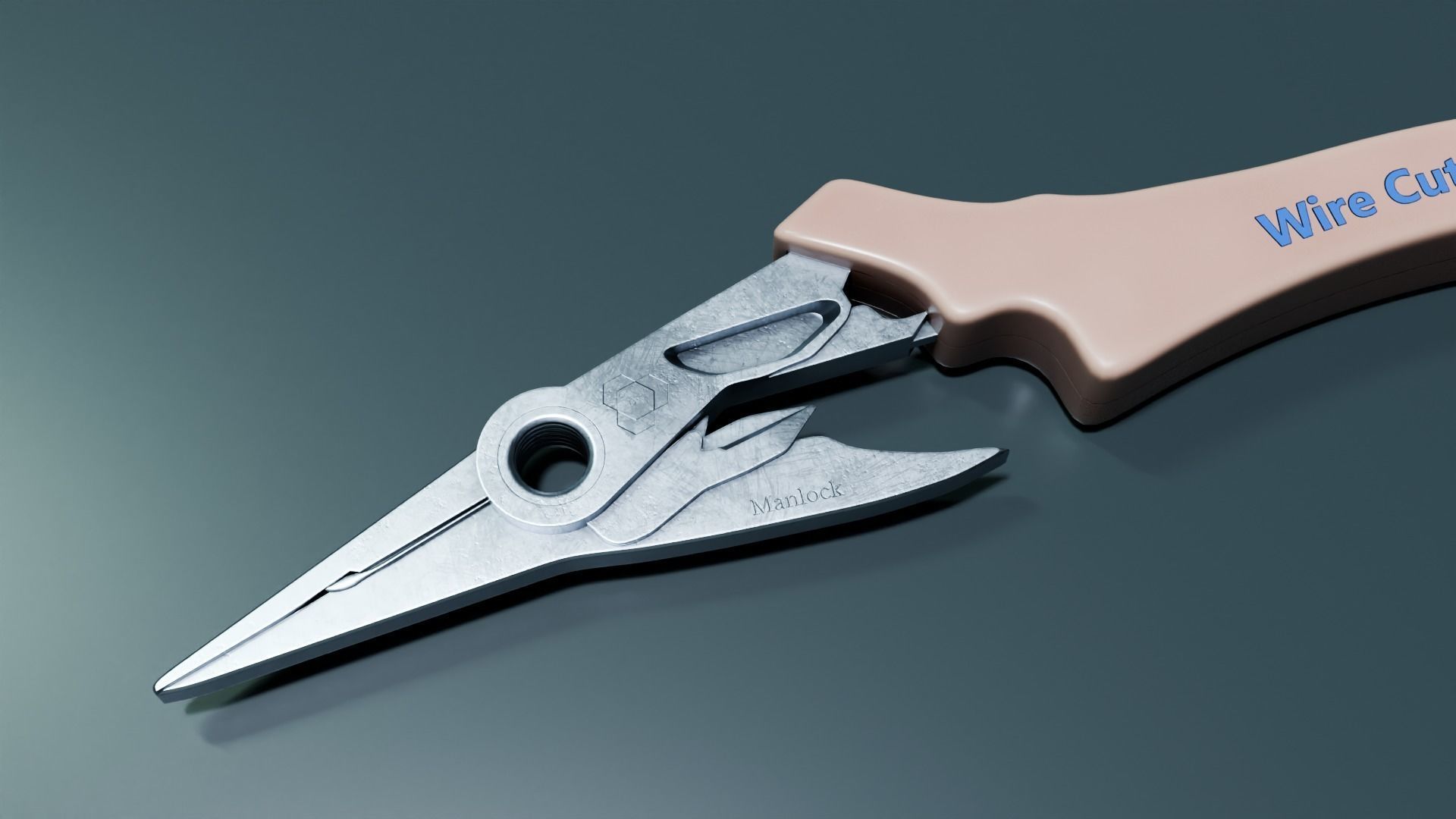 Wire Cutters Low-poly 3D model_4