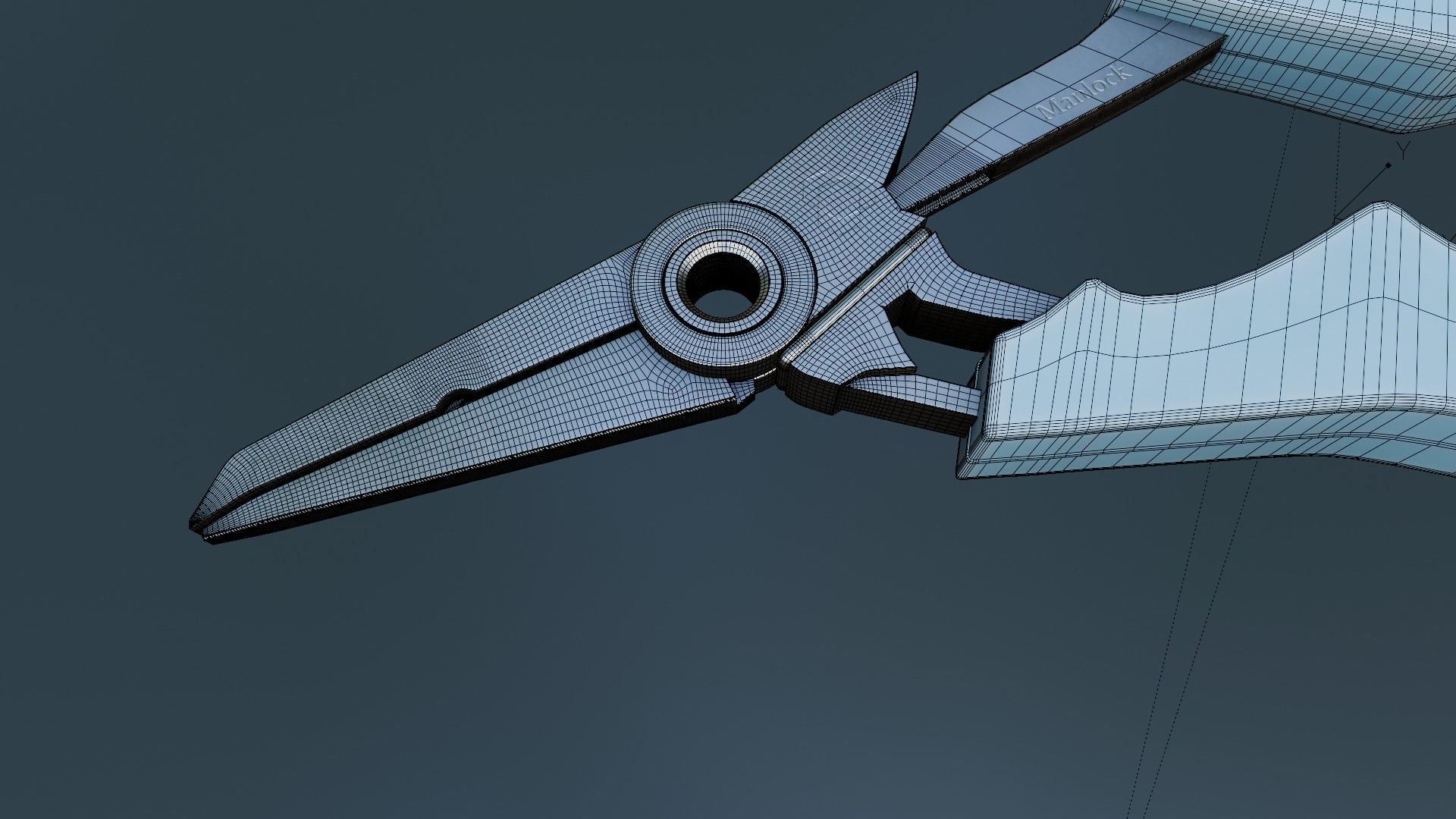 Wire Cutters Low-poly 3D model_5