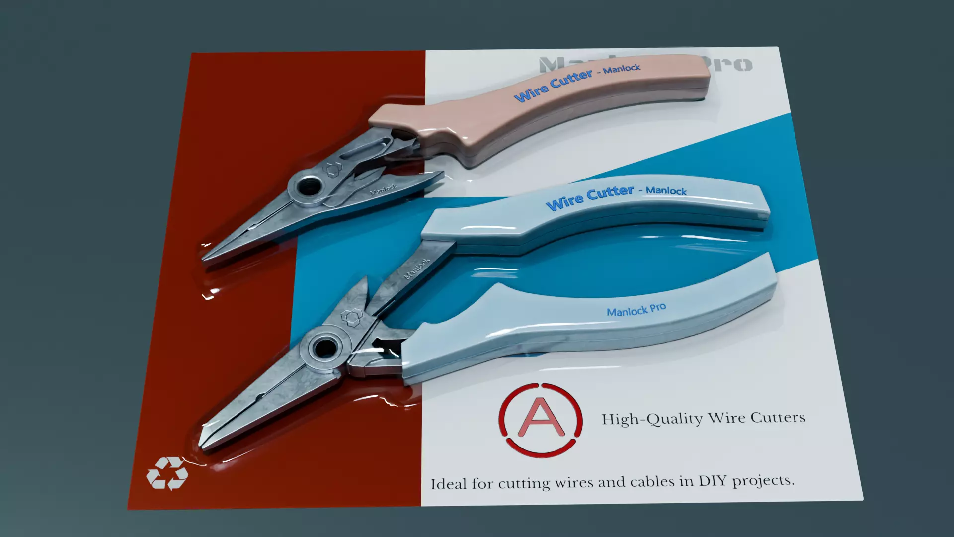 Wire Cutters Low-poly 3D model_0