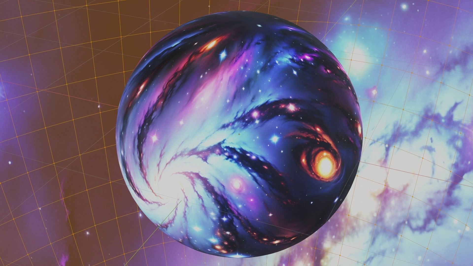 Panoramic Sky SET - Universe Environment Sky 3D mesh and Sphere Low-poly 3D model_11