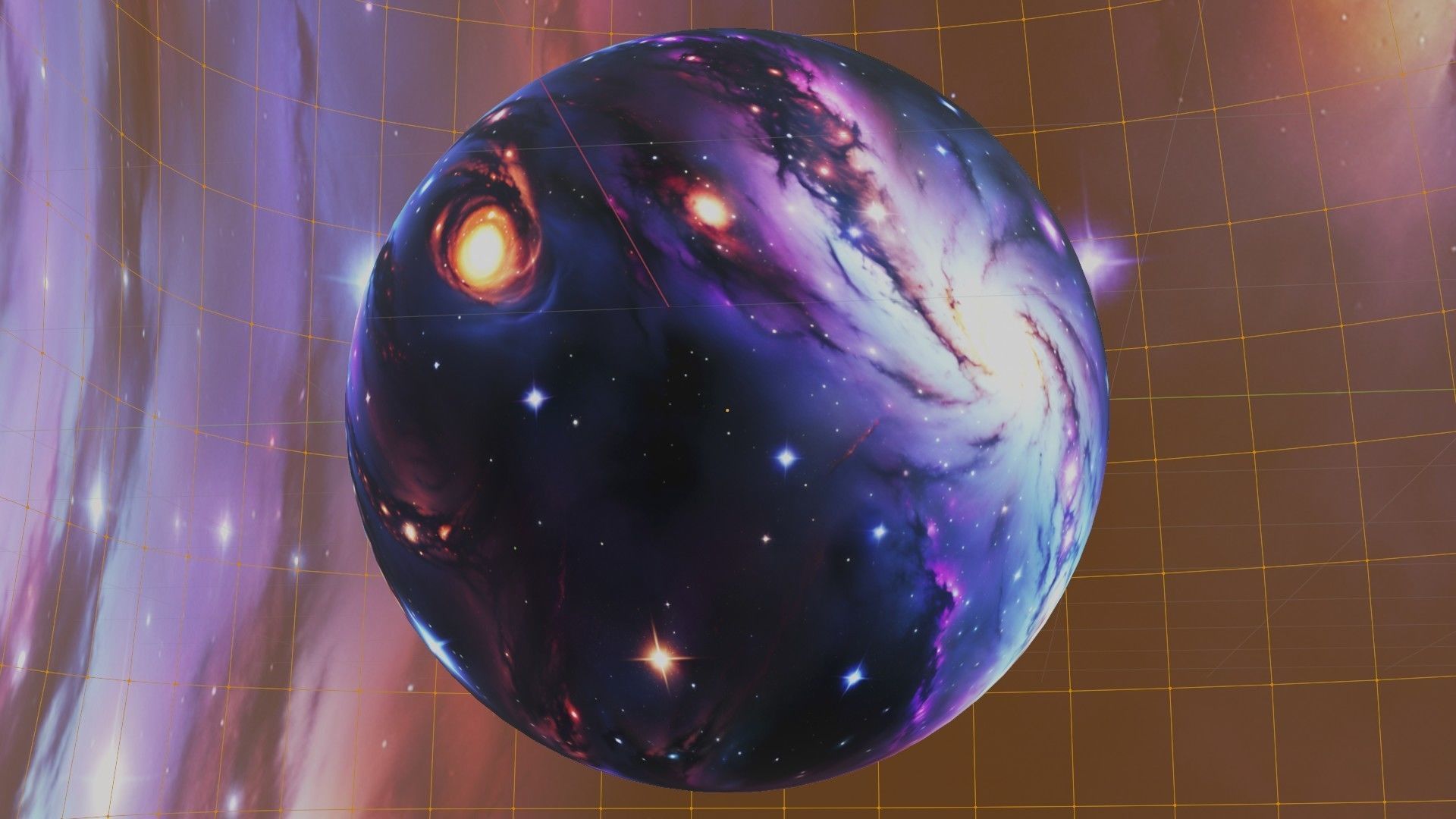 Panoramic Sky SET - Universe Environment Sky 3D mesh and Sphere Low-poly 3D model_12