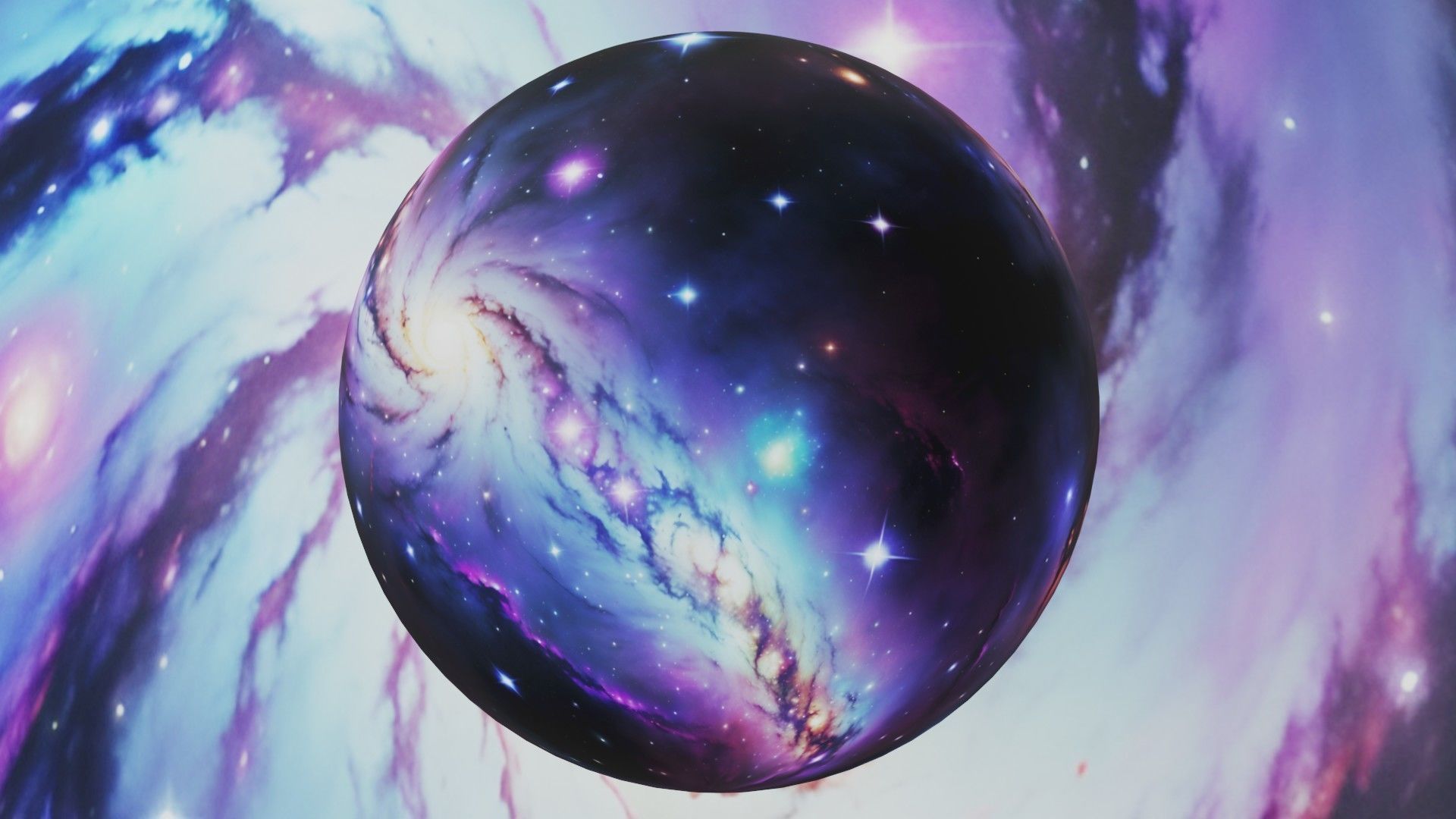 Panoramic Sky SET - Universe Environment Sky 3D mesh and Sphere Low-poly 3D model_5