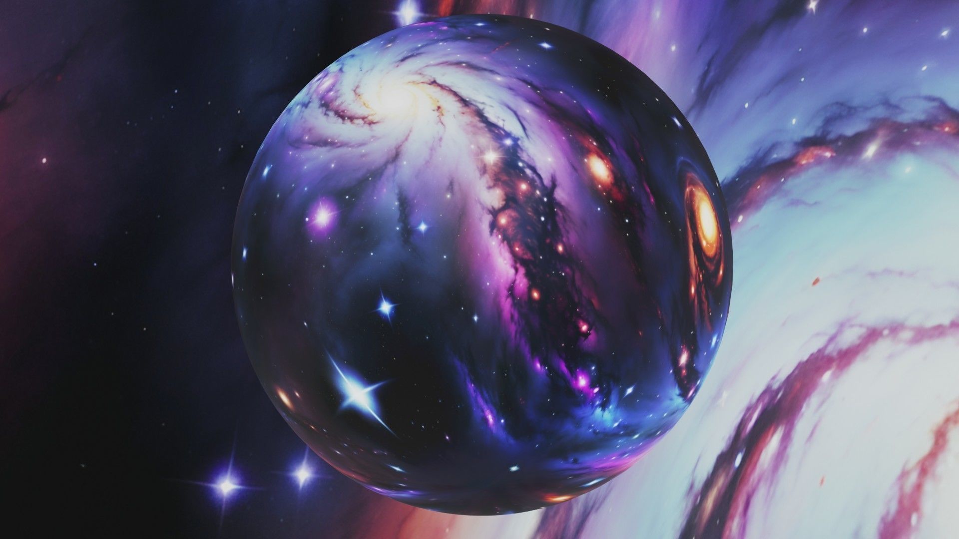 Panoramic Sky SET - Universe Environment Sky 3D mesh and Sphere Low-poly 3D model_6