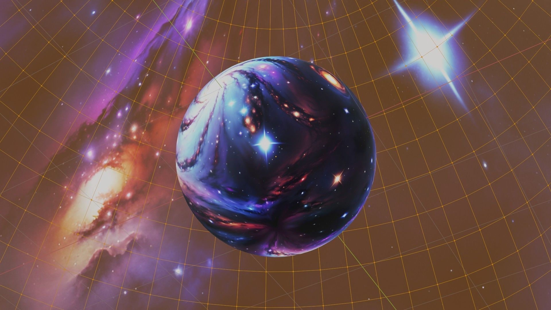 Panoramic Sky SET - Universe Environment Sky 3D mesh and Sphere Low-poly 3D model_10