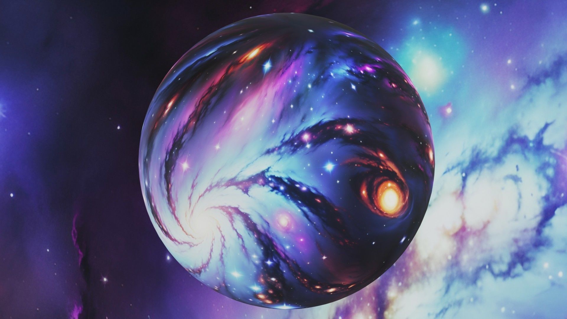 Panoramic Sky SET - Universe Environment Sky 3D mesh and Sphere Low-poly 3D model_1