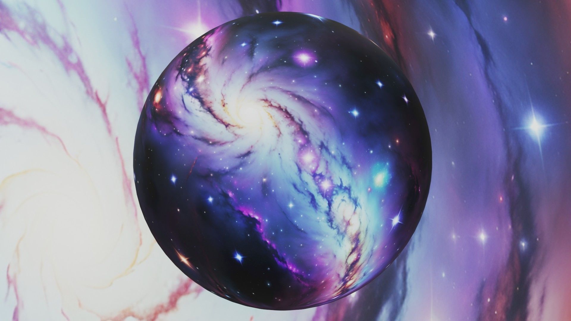 Panoramic Sky SET - Universe Environment Sky 3D mesh and Sphere Low-poly 3D model_4