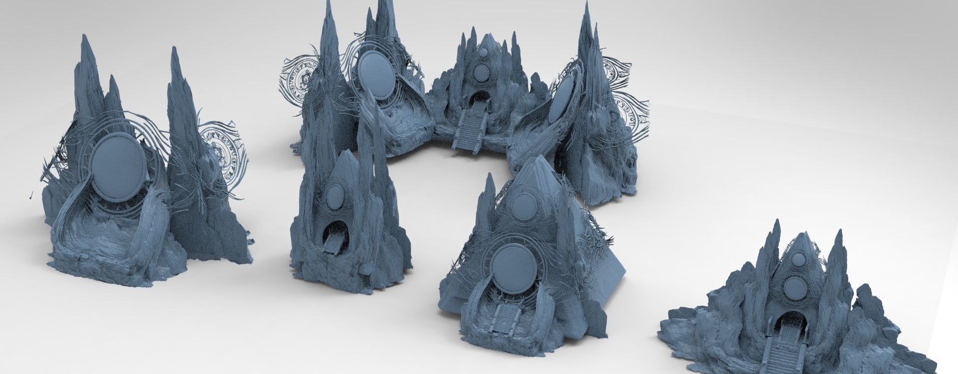 Tutankhamun pharaoh kit bash 3D model_1