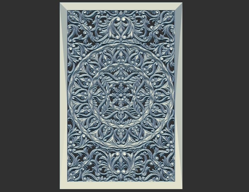 MANDLA - wood carved wall art 3D model_18