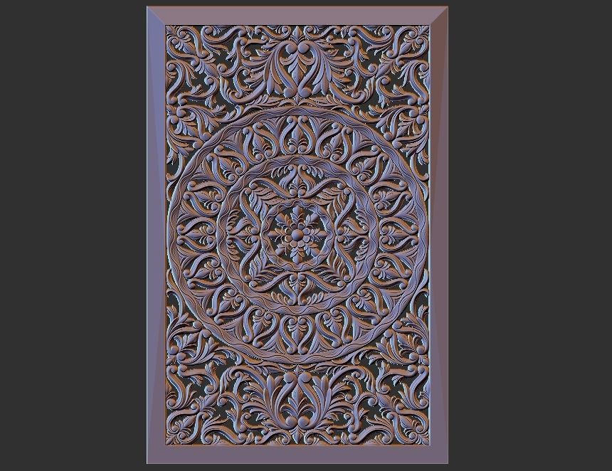 MANDLA - wood carved wall art 3D model_20
