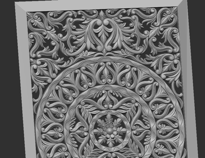 MANDLA - wood carved wall art 3D model_12