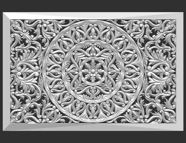 MANDLA - wood carved wall art 3D model