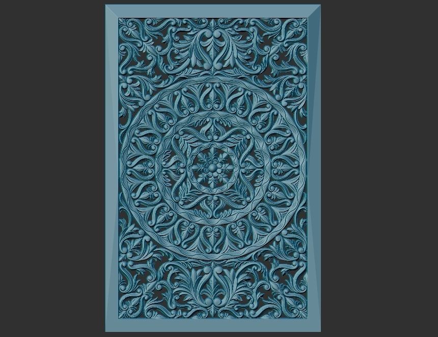 MANDLA - wood carved wall art 3D model_21