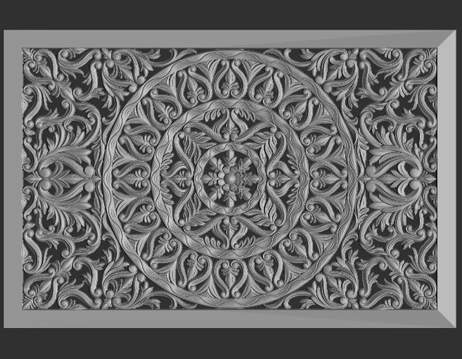 MANDLA - wood carved wall art 3D model_13