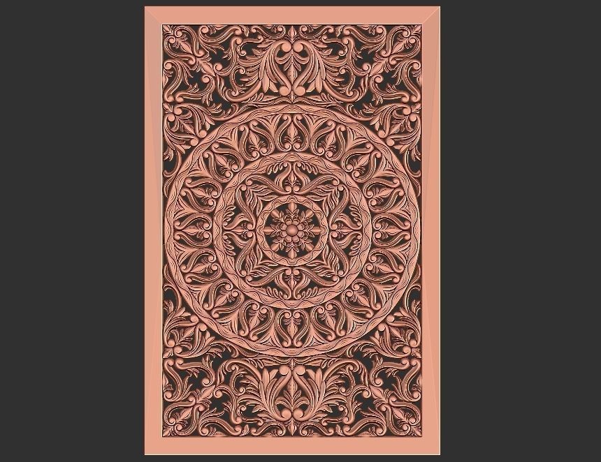 MANDLA - wood carved wall art 3D model_19