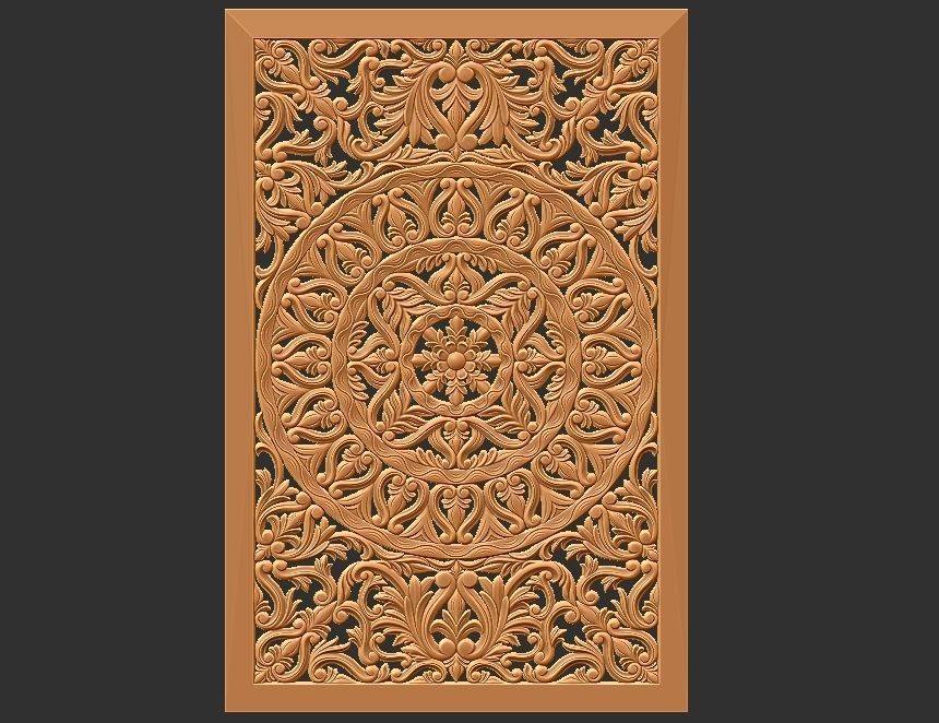 MANDLA - wood carved wall art 3D model_22