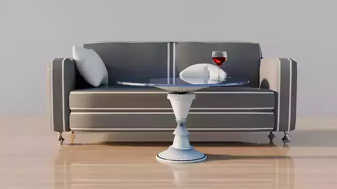 sofa and table
