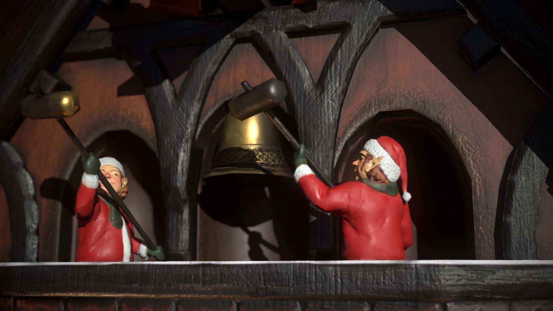 Schwartzwald Xmas Cuckoo Clock Low-poly 3D model_27