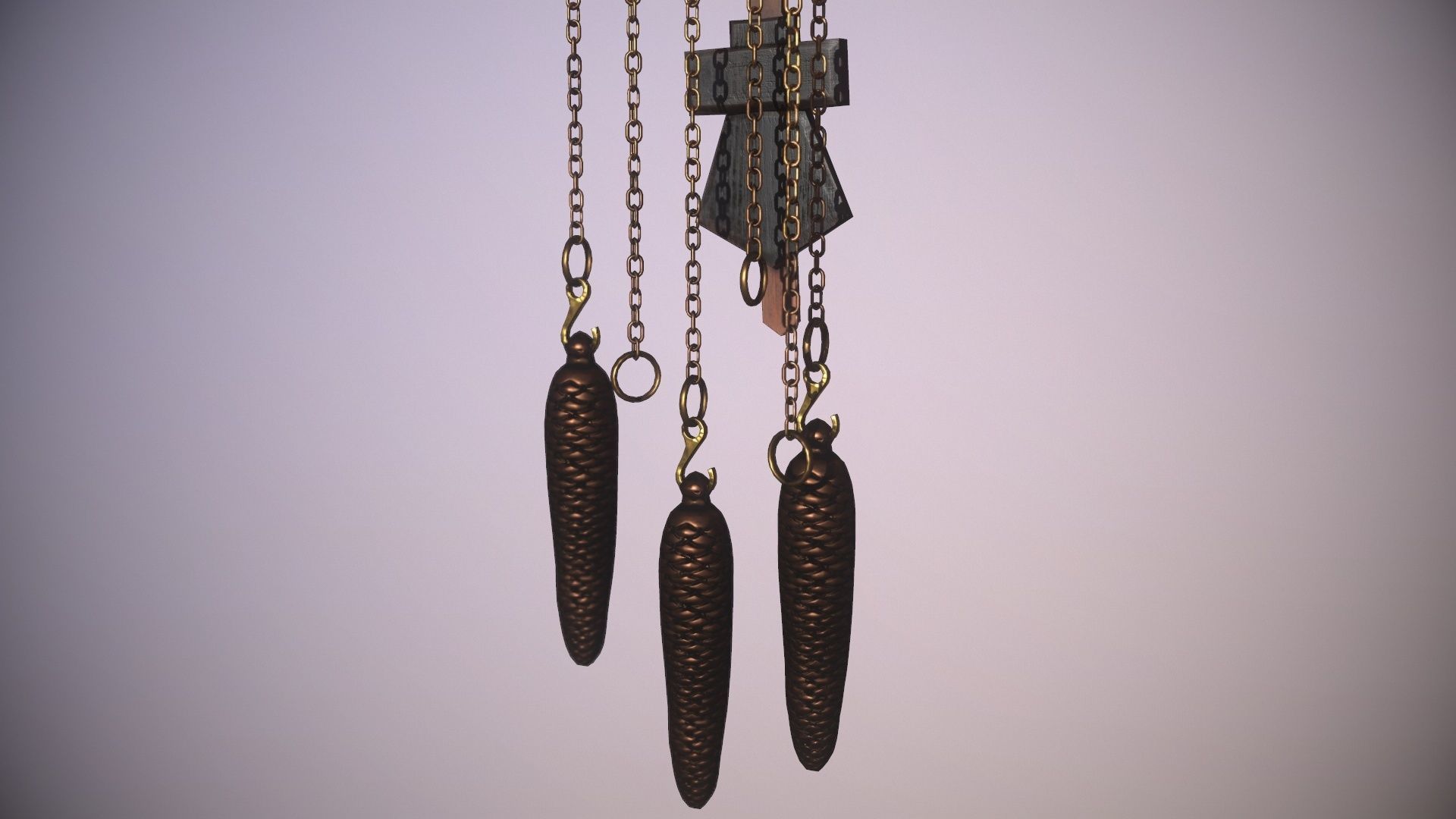 Schwartzwald Xmas Cuckoo Clock Low-poly 3D model_25