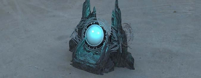Desert Mirror eclipse rocks 3D model