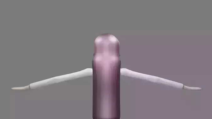 Simple girl model Low-poly 3D model