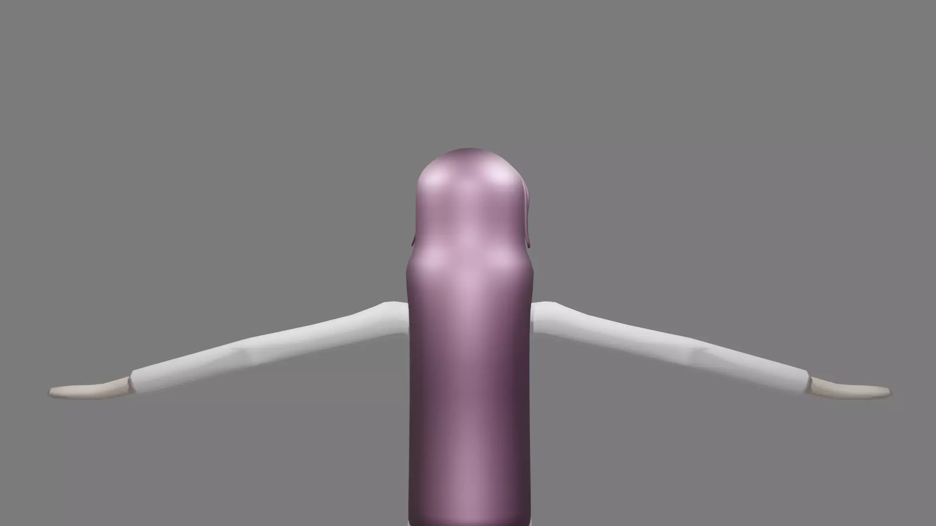 Simple girl model Low-poly 3D model_0