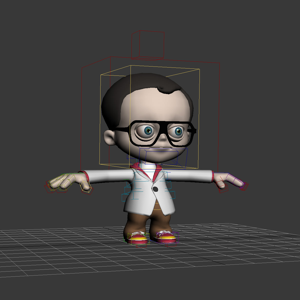 Kid 1 rigged 3D model_5