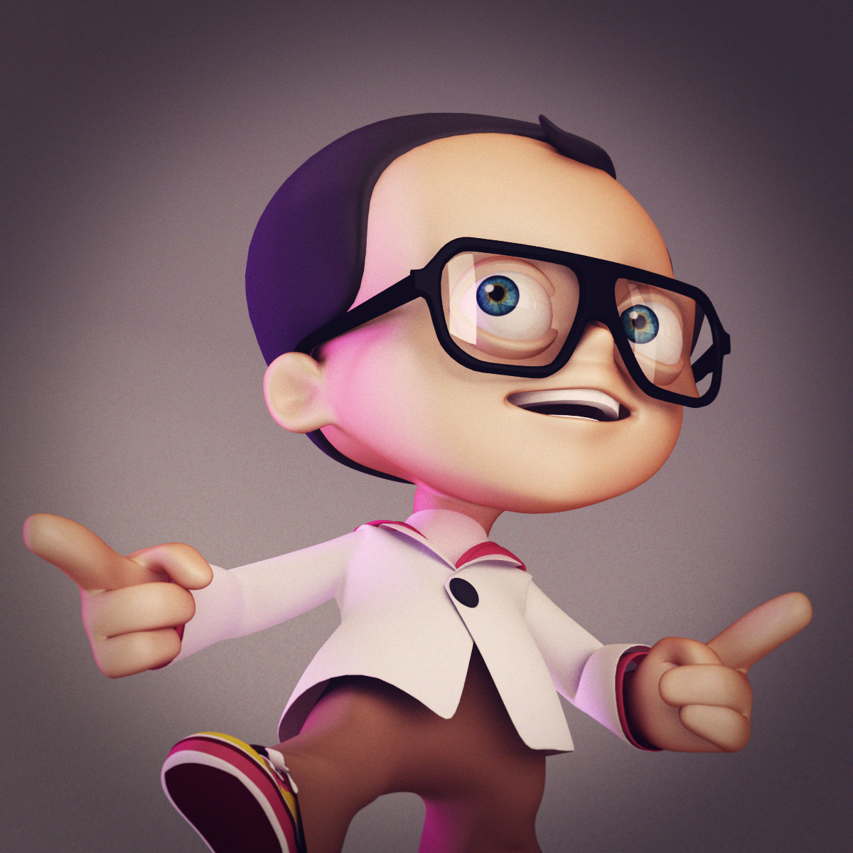 Kid 1 rigged 3D model_4