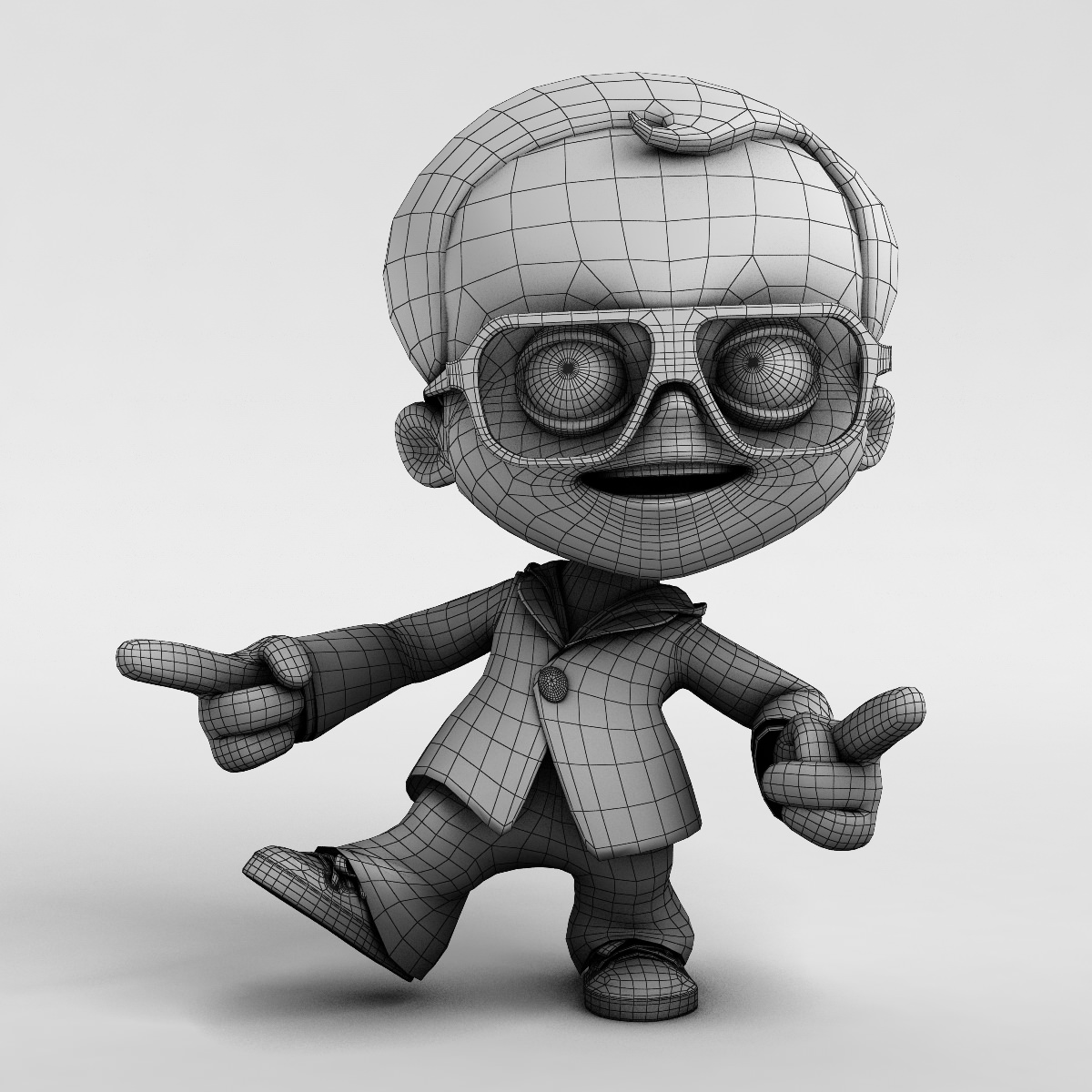 Kid 1 rigged 3D model_7