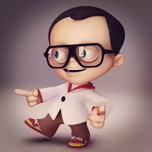 Kid 1 rigged 3D model