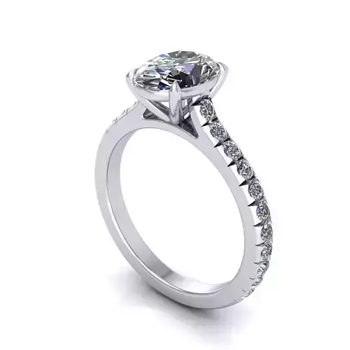 Oval Woman Solid Love Wedding Ring WD R44