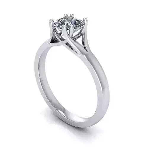 Solid Love Twist Prong Wedding Ring WD R35