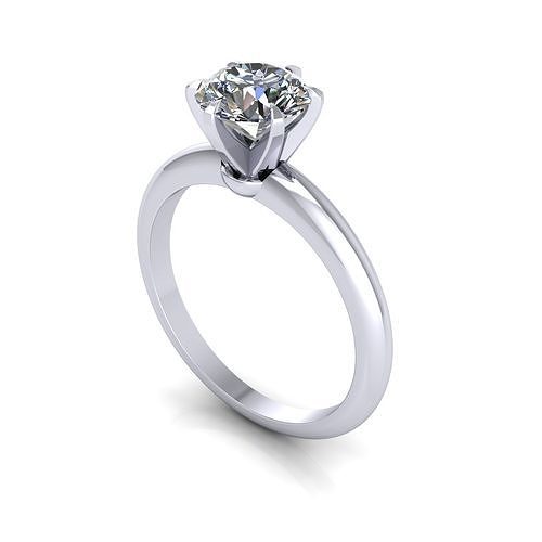 Tiffany Solitary Diamond Ring WD R34 3D print model