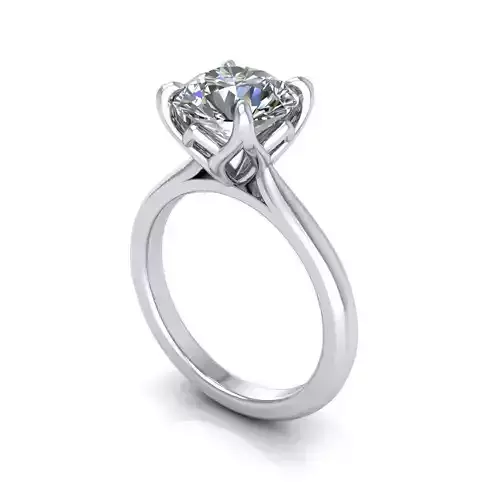 Twist Prong Woman Wedding Ring WD R30 3D print model