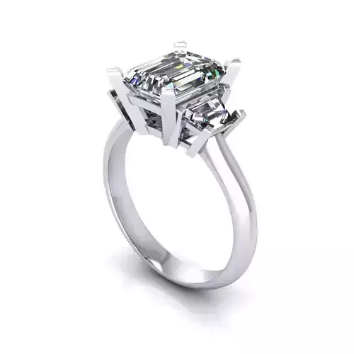 Three-stone Diamond Women Engagement Ring R125