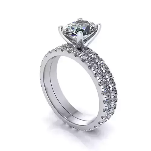 Matching Diamond Women Wedding Ring R115