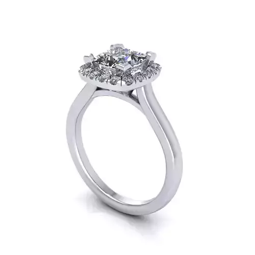 Side-stone Diamond Women Engagement Ring R111