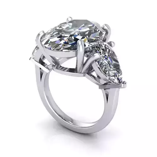 Three-stone Diamond Fashionable Ring R114