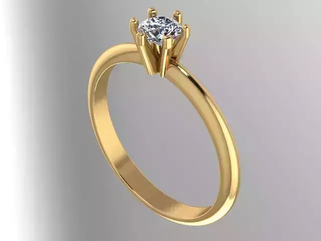 Peg Head Reverse Tapered Engagement Ring